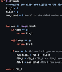 Fibonacci pycharm code on Pycharm for my CS161 class